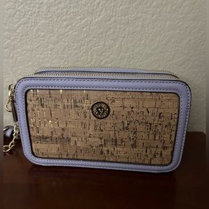 Lavender and cork purse. Unused